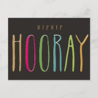Hip Hip Hooray Postcard