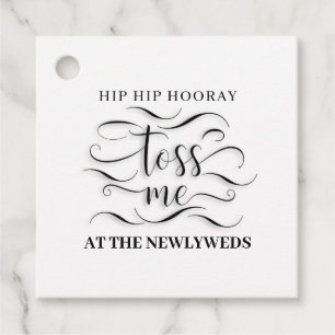 Hip Hip Hooray Toss Me Petals Wedding Favour Tags
