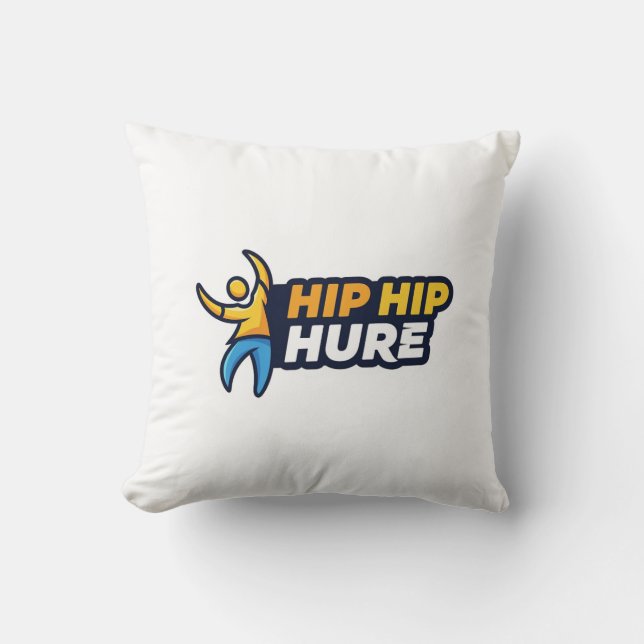 Hip Hip Hure! Let's Celebrate Cushion (Front)