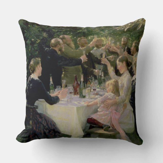 Hip Hip Hurrah! Artists' Party at Skagen, 1888 Cushion (Front)
