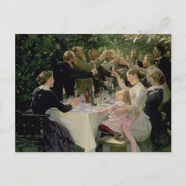 Hip Hip Hurrah! Artists' Party at Skagen, 1888 Postcard (Front)