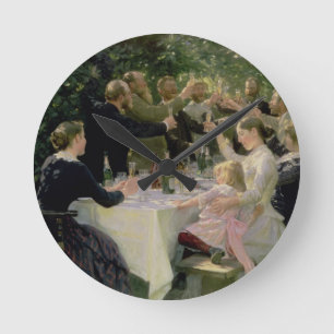 Hip Hip Hurrah! Artists' Party at Skagen, 1888 Round Clock