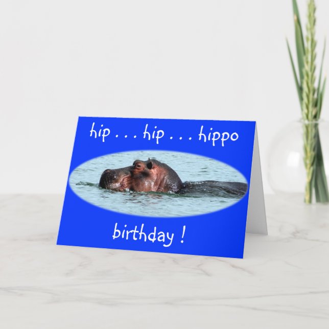 hip hippo birthday card (Front)