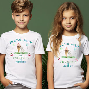 Hip Hippo Hooray Birthday Party  Tri-Blend Shirt