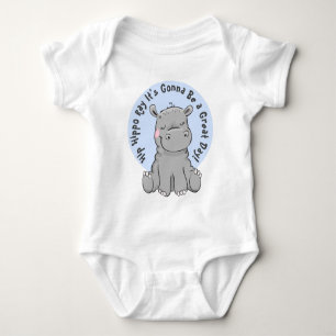 Hip Hippo Ray Happy Hippo Baby Bodysuit