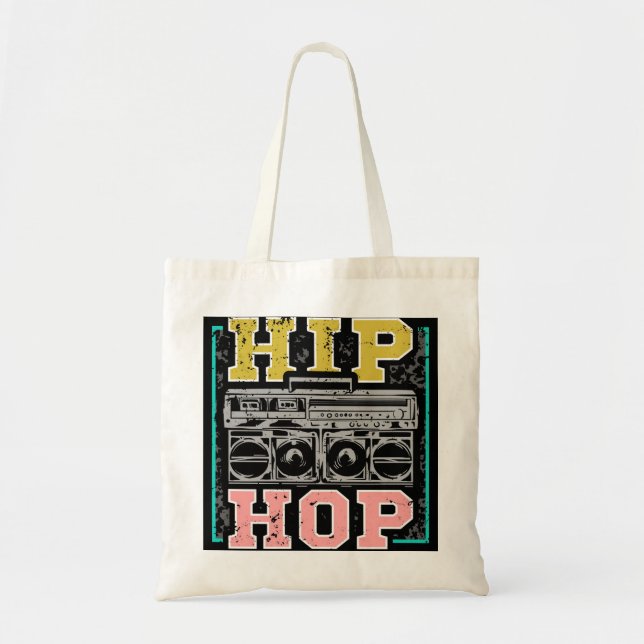 Hip Hop Artists Cassettes Old School Rap Tote Bag (Front)