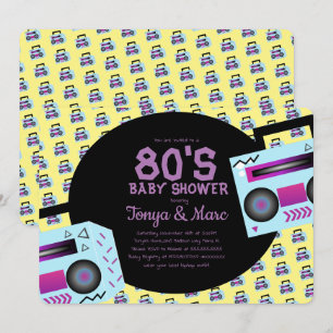 Hip Hop Baby Shower Party Music Invitation