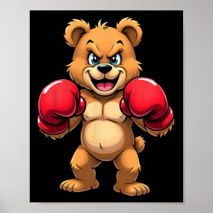 Hip Hop Bear Boxing Kickboxing Poster