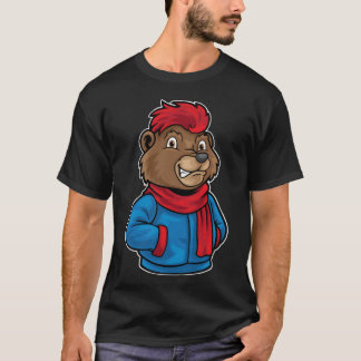 Hip Hop Bear Funky Urban Cartoon Illustration retr T-Shirt