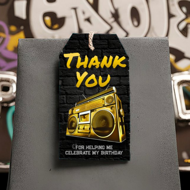 Hip hop Birthday - Favour Tag (Hip hop Birthday - Favor Tag)