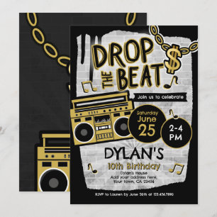 Hip Hop Birthday Invitation