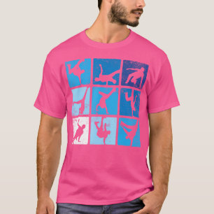 Hip Hop Break Dance Poses Retro Vintage Tee Shirt