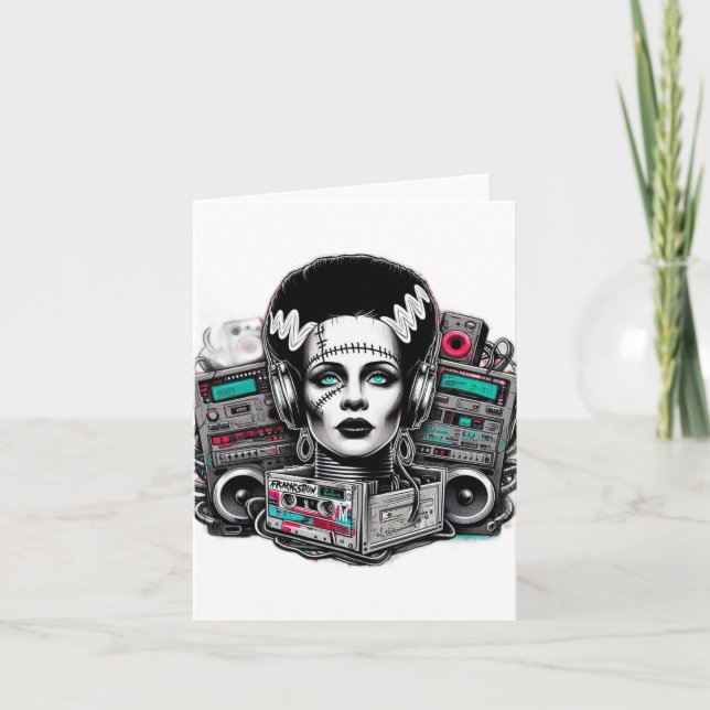 Hip Hop Bride Of Frankenstein  Card (Front)