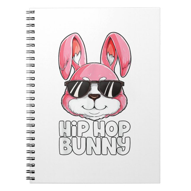 Hip Hop Bunny Easter Boys Girls Kids Men Rabbit Lo Notebook (Front)