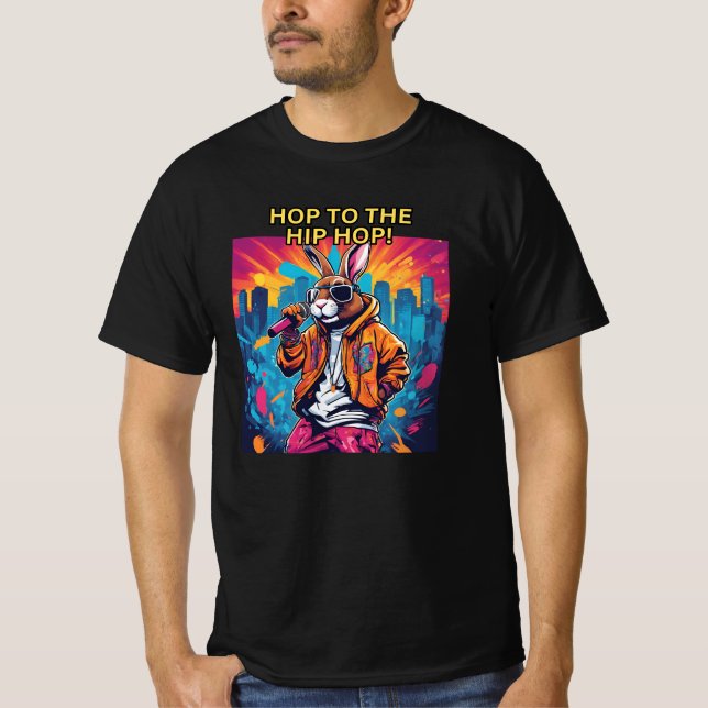 Hip Hop Bunny Rapper T-Shirt (Front)