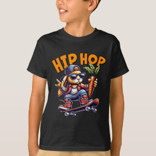 Hip Hop Bunny Skateboard Easter Rabbit Carrot Stre T-Shirt