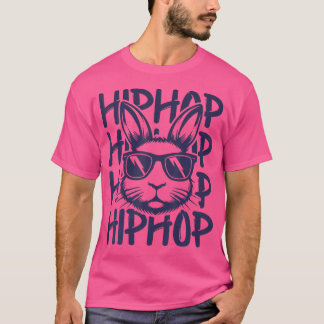Hip Hop Bunny Sunglasses Easter For Kids Boys Men T-Shirt