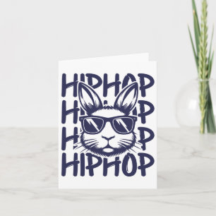 Hip Hop Bunny Sungles Easter For Kids Boys Men Card
