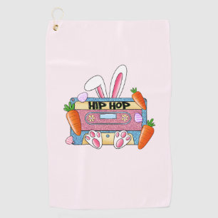 Hip Hop Cassette Tape Bunny Golf Towel