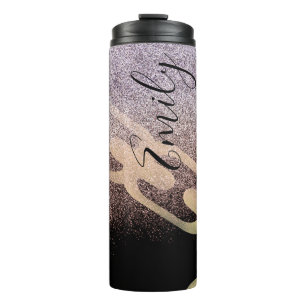 Hip Hop Chain Faux Sparkles Monogrammed Name Thermal Tumbler