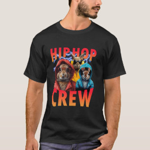Hip Hop Crew Funny Easter Bunny Bootleg Graphic T-Shirt