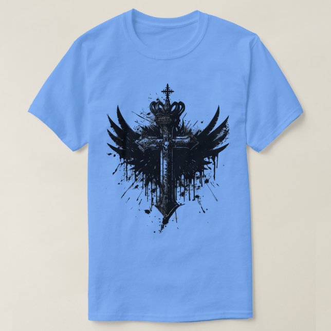 Hip Hop Cross Wings T-Shirt (Design Front)