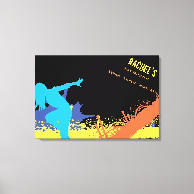 HIP HOP DANCE Bar Bat Mitzvah Sign In Board (Front)