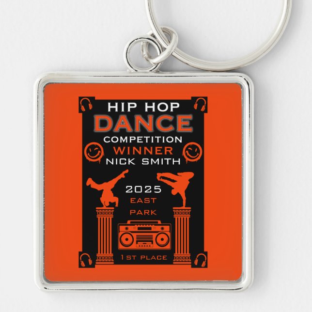 Hip Hop Dance Competition Key Ring (Front)