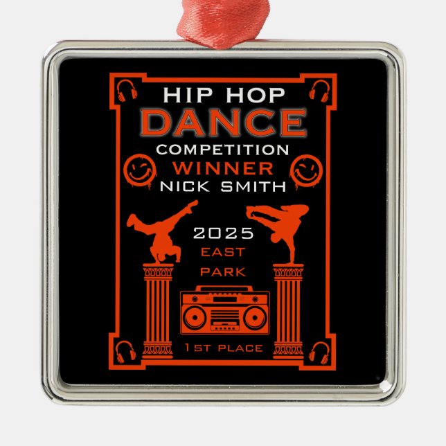 Hip Hop Dance Competition Metal Tree Decoration (Front)