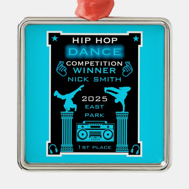 Hip Hop Dance Competition Metal Tree Decoration (Front)