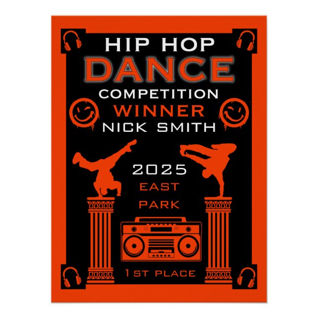 Hip Hop Dance Competition Poster (Front)