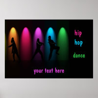 Hip Hop Dance Girls on Stage Poster Template
