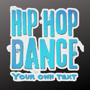 Hip hop dance music neon blue