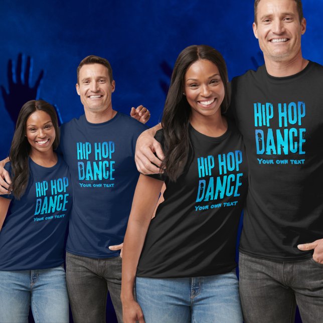Hip hop dance music neon blue T-Shirt (Creator Uploaded)