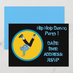 Hip Hop dance party Invitation