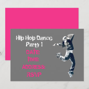 Hip Hop dance party Invitation