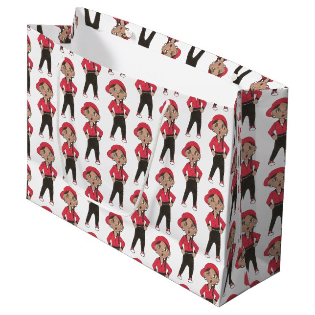 Hip Hop Dance Teacher Hiphop Breakdancing Recital Large Gift Bag (Front Angled)