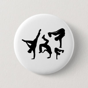 hip hop dancer 6 cm round badge