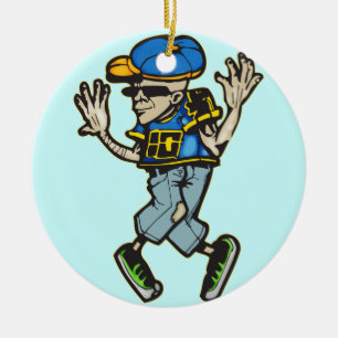 Hip Hop Dancer Ceramic Tree Decoration