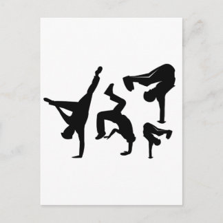 hip hop dancer postcard