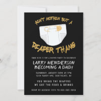Hip Hop Diaper Party Invitation