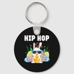 Hip Hop Easter Bunny Happy Easter Day Women Key Ring