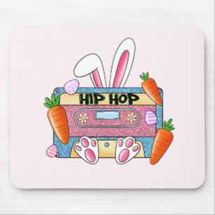 Hip-Hop Easter Bunny Mixtape – Retro Cassette Mouse Mat