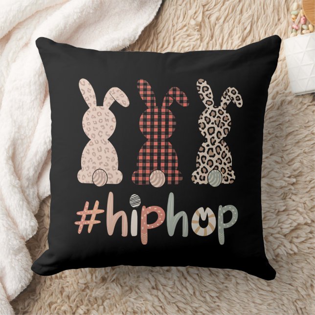 Hip Hop Easter Bunny Spring Cute Cushion (Blanket)