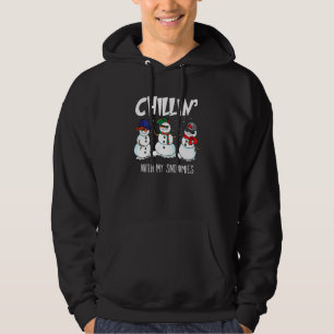 Hip Hop Gangster Christmas Chillin With My Snowmie Hoodie