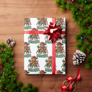 Hip Hop Gingerbread Man Swag Christmas  Wrapping Paper