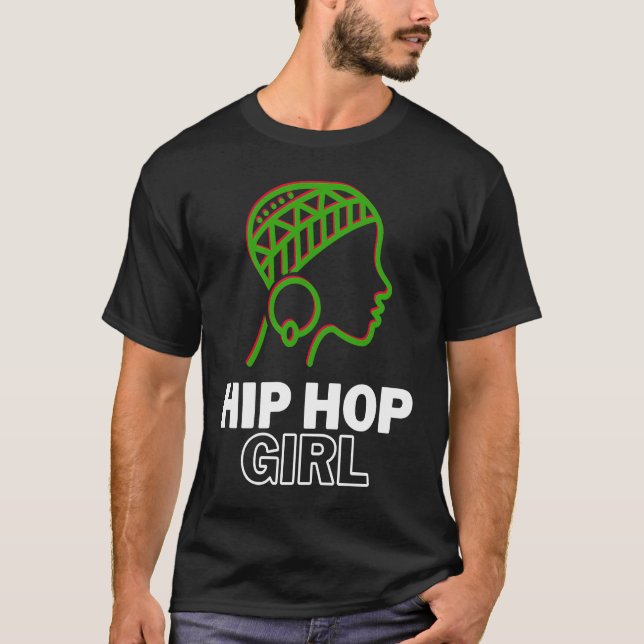 Hip Hop Girl  Girls Can Rap And Spit Too T-Shirt (Front)