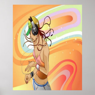 Hip Hop Girl Poster