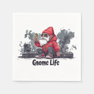 Hip Hop Gnome Illustration - Gnome Life Napkin