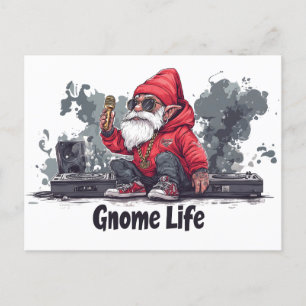 Hip Hop Gnome Illustration - Gnome Life Postcard